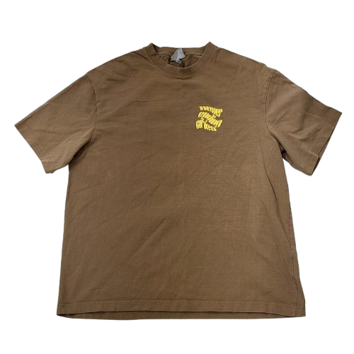 H&M 브라운 반팔 티셔츠 (L)