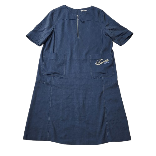 ZISHEN 지센 블루 마 원피스