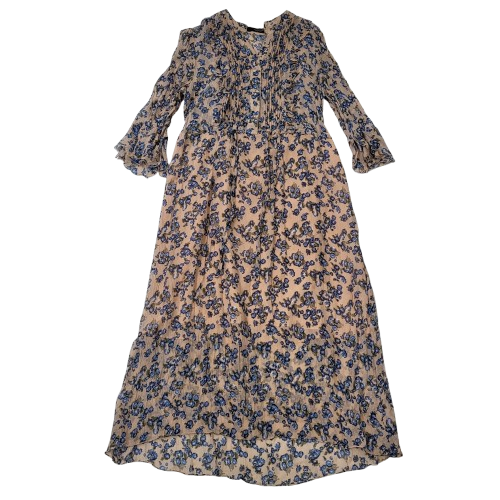 질스튜어트 살구색 블루 플라워 원피스