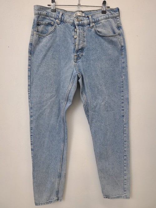 ZARA 연청 보이핏 데님바지