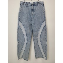 Saint Martin 원단패치 다크연청 데님바지