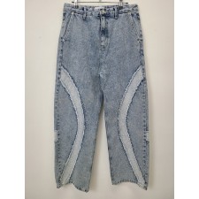 Saint Martin 원단패치 다크연청 데님바지