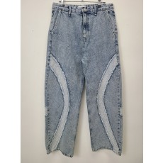 Saint Martin 원단패치 다크연청 데님바지