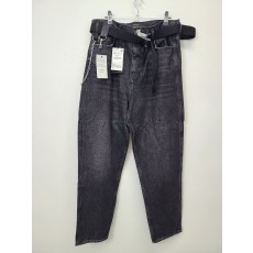 [새상품] ZARA 블랙데님 장식바지