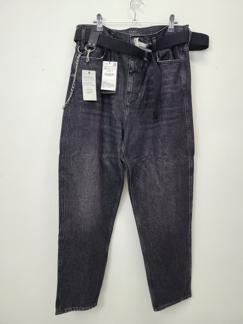 [새상품] ZARA 블랙데님 장식바지