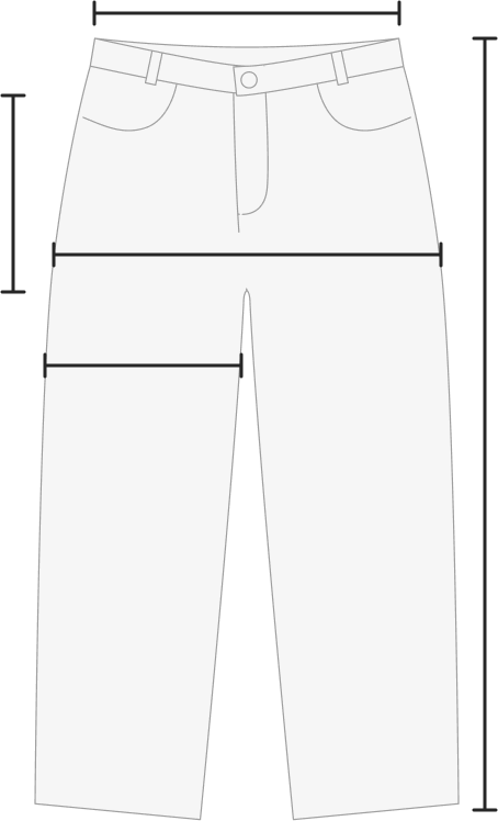 하의 실측 사이즈